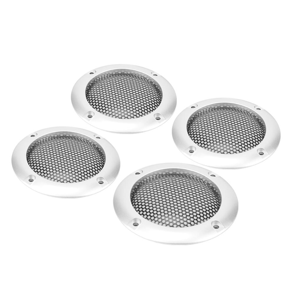 4 stücke 2 zoll o Lautsprecher Grille Schutzhülle Dekorative o Lautsprecher Mesh Grille (Silber) silber