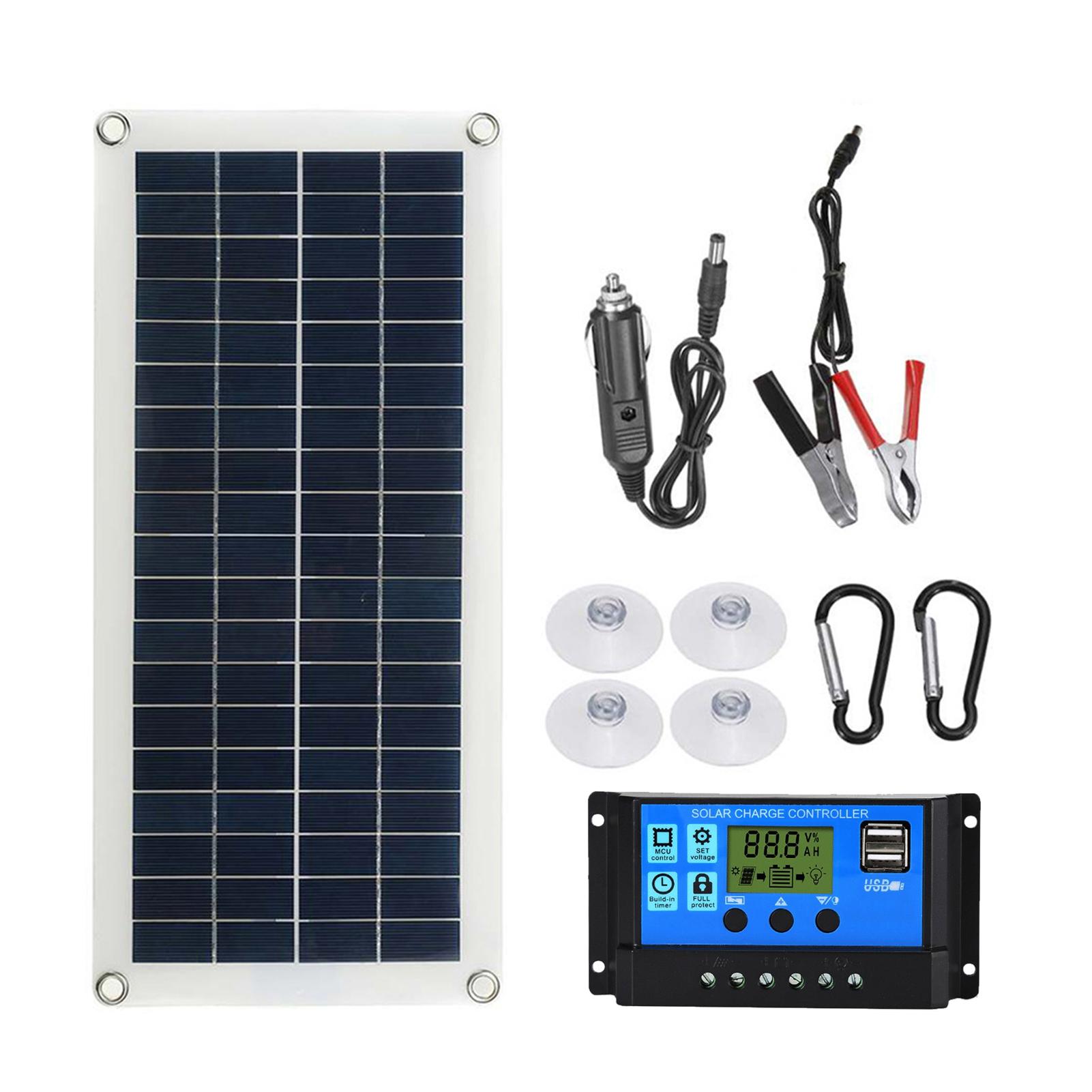 Tragbare 300W Solar Flexible Panel Kit Schalter USB Lade Interface Solar Board Mit Standard Kit&Controller 20A bunt