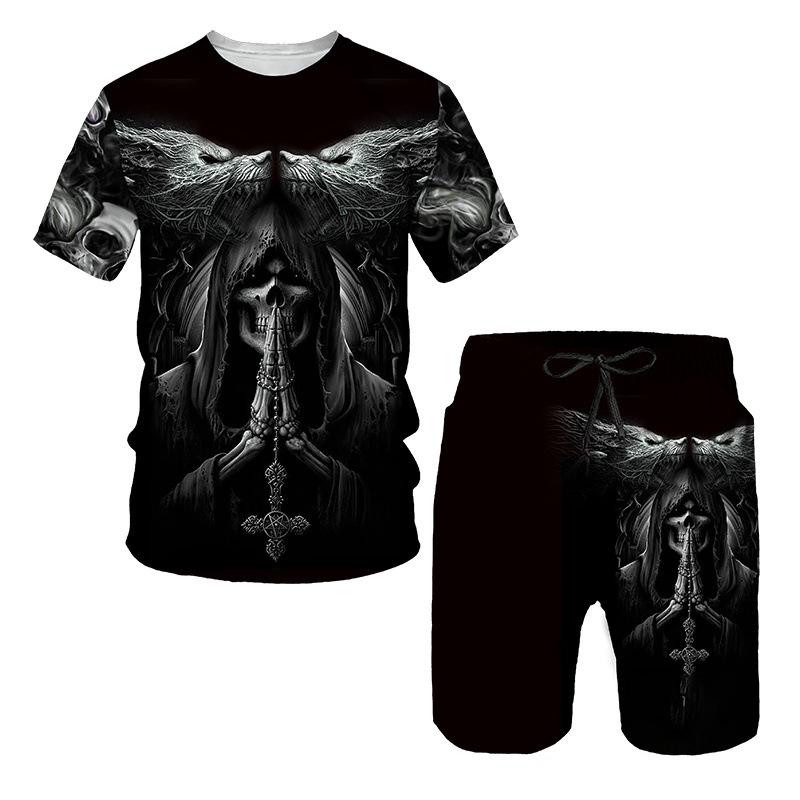Herren Kleidung Sets Sommer T-Shirts Sportswear Combos Kurze Hosen 2 stücke Kleidung Anzüge Männer Mode Lässig Kostüm Outfits XXXXL