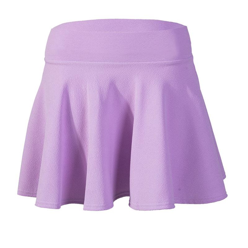 Sommer-Grundröcke für Damen, Shorts, Mini-elastische Faltenröcke, hohe Taille, Blasen-Sonnenröcke, Schulmädchen-Uniform, gefütterte Sicherheitshose 4XL lavendel