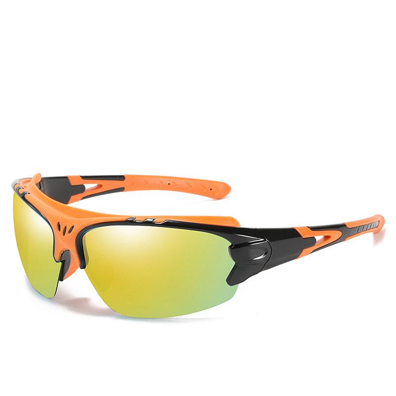Polarisierte Sonnenbrille Herren Damen Sport Sonnenbrille Brille Fahrradbrille Outdoor Sport Sonnenbrille Motorrad Laufsport Angeln orange
