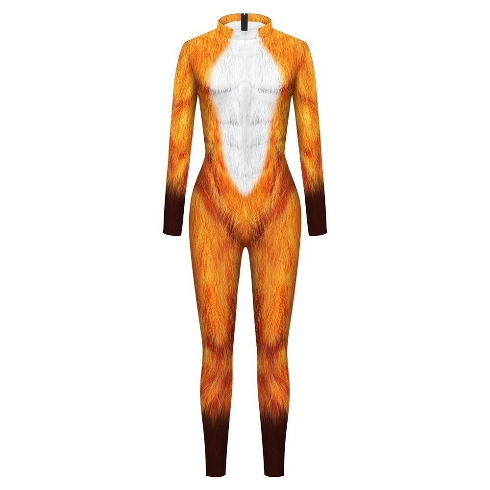 Tiger Lustige Erwachsenen Bodysuits Leopard Tier Cosplay Kostüm Niedlich Weiblich Zentai Anzüge Herren L-men style2