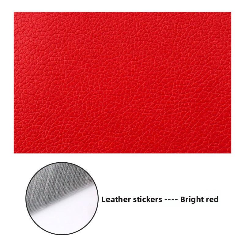 Selbstklebender Reparaturflicken aus Kunstleder in großer Größe für Sofa, Autositz, Motorradsitz, Kopfteil 50*100 rot