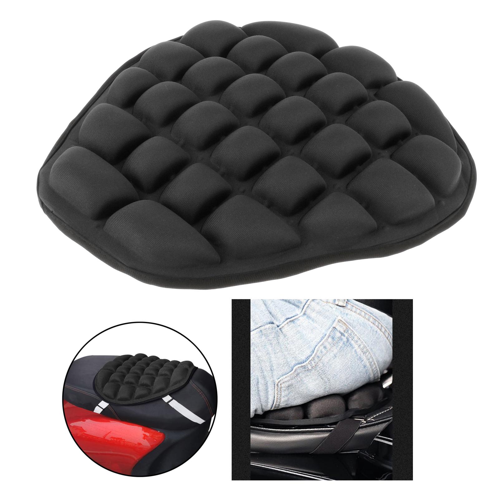 3D Motorrad Kissen Air Pad Cool Sitzbezug Sitz Sonnencreme Matte Wärmeableitung Dekompression Motor Luft Kissen Ordinary schwarz