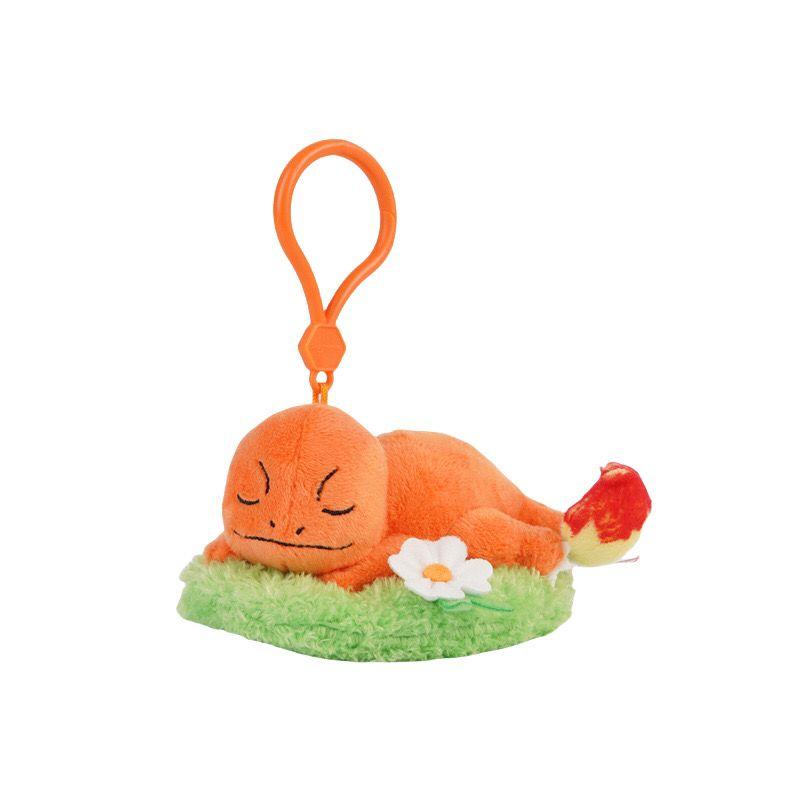 Pokemon Pikachu Bisasam Glumanda Kawaii Plüschtier Anhänger Schultasche Rucksack Anhänger Schlüsselanhänger Kleine Puppe Geburtstagsgeschenk orange