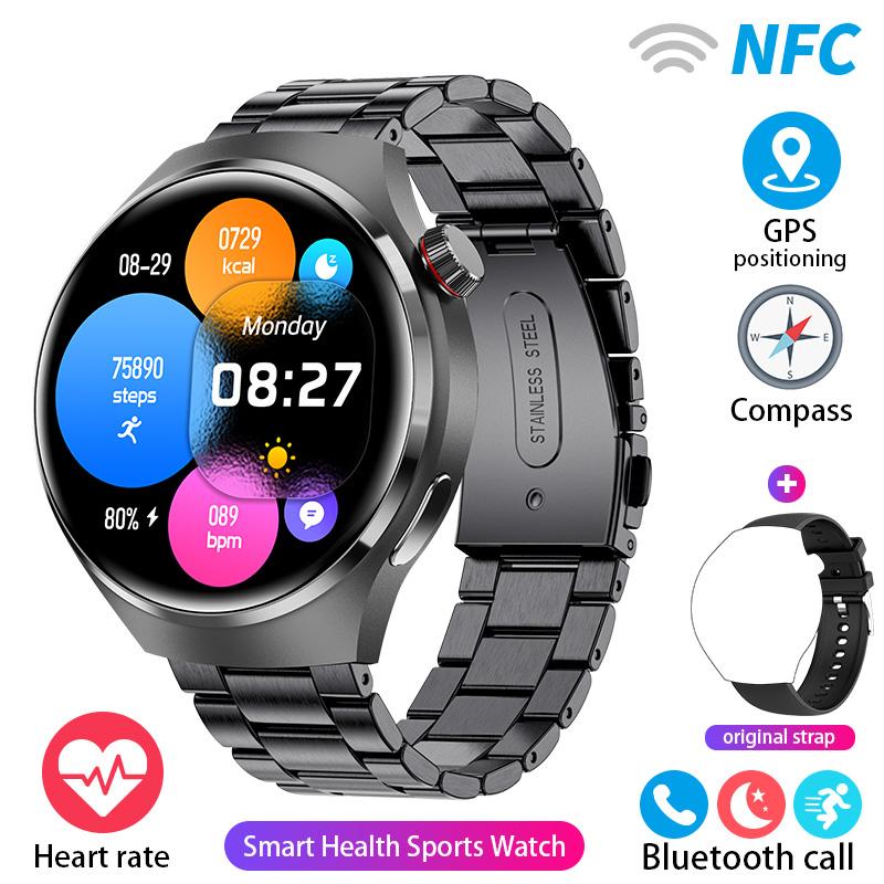 2026 Neue GT4 Pro Smartwatch Herren Trajektorie NFC AMOLED 360*360 HD-Bildschirm Drahtloses Anrufen IP67 Wasserdicht SmartWatch