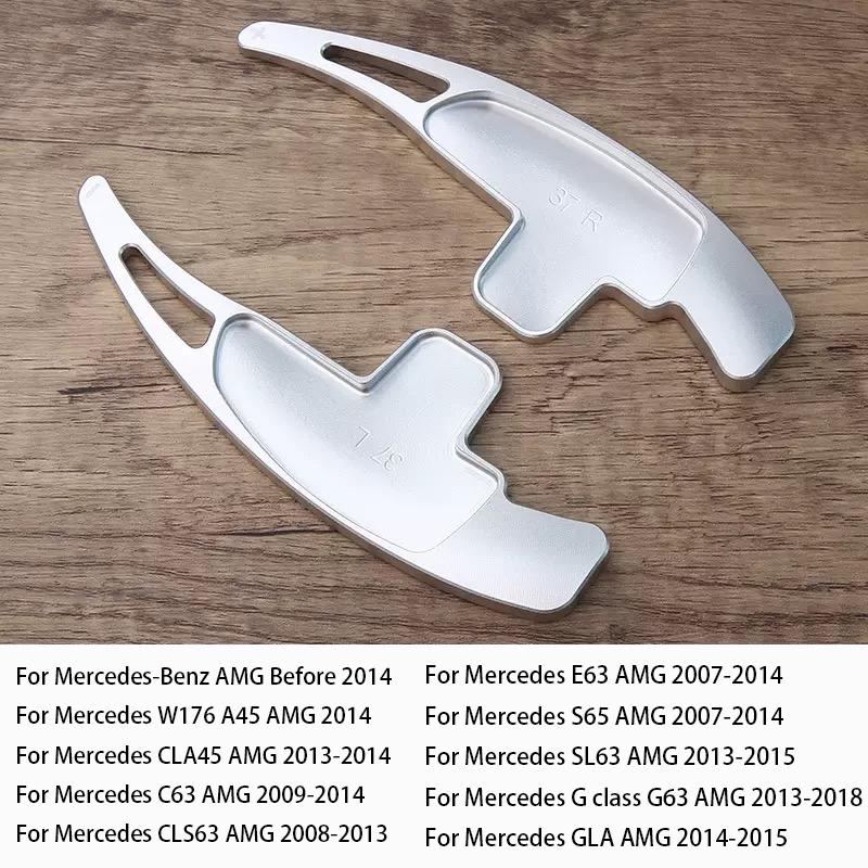 Auto Lenkrad Schaltwippen Aluminium Schaltwippen Für Mercedes-Benz AMG SL65 ML63 GL63 C63 E43 A45 C65 GLA45 CLS63 silber