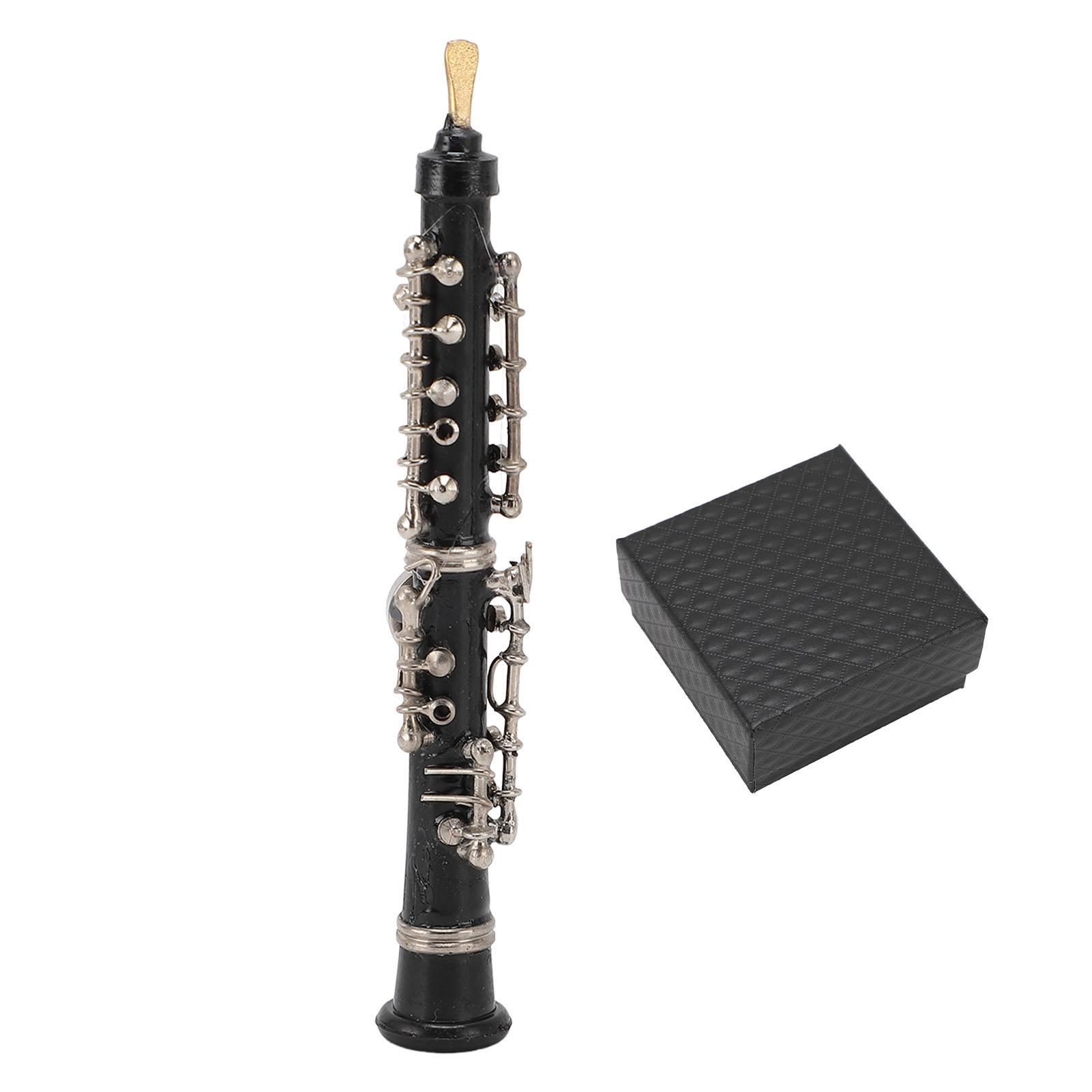 Oboenmodell, handgefertigt, naturgetreues Miniatur-Oboe-Musikinstrument aus Metall zur Dekoration