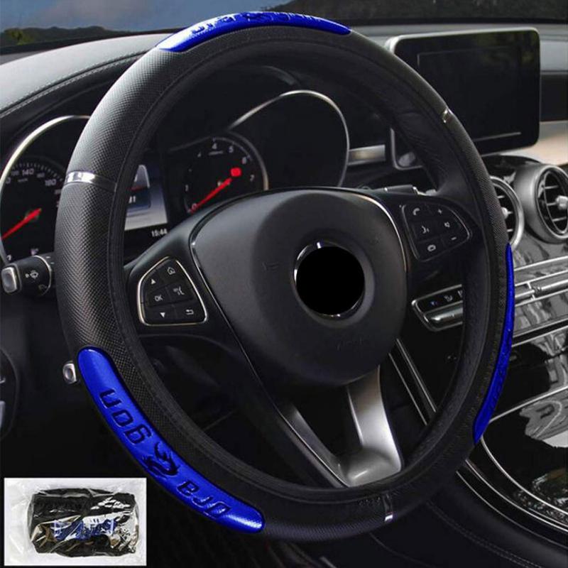 Universal Leder Auto Lenkrad Abdeckung 38CM Auto-styling Sport Auto Lenkrad Abdeckungen Anti-Slip Automotive Zubehör rosa