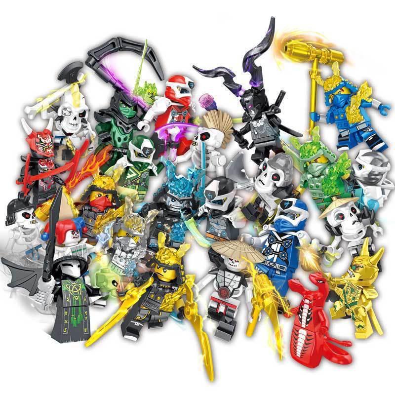 24 Stück Skelett Minifigur Baustein Spielzeug Serpentine Armee Figur Baustein Spielzeug KEINE BOX
