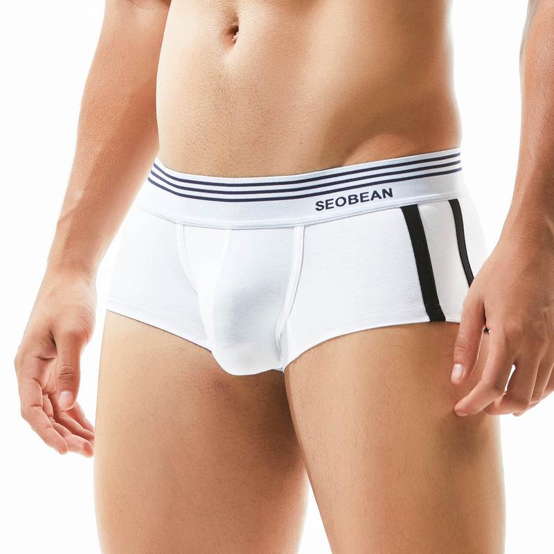 Herren Slips Herren Unterwäsche Boxershorts Sportunterwäsche Niedrige Taille Bequem Herren Boxershorts Unterhosen L