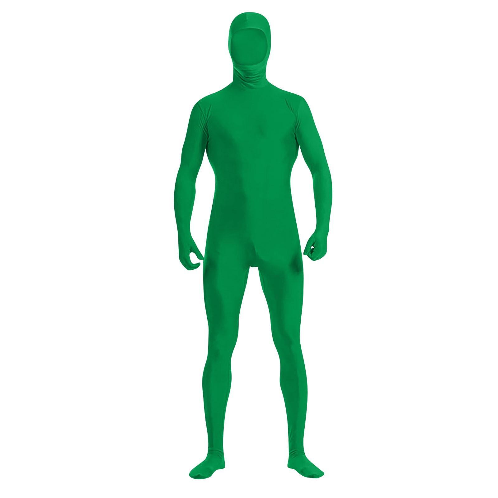 Zentai Anzug Cosplay Turnanzug Ganzkörperbody Green Screen Anzug Halloween Kostüme 190 grün