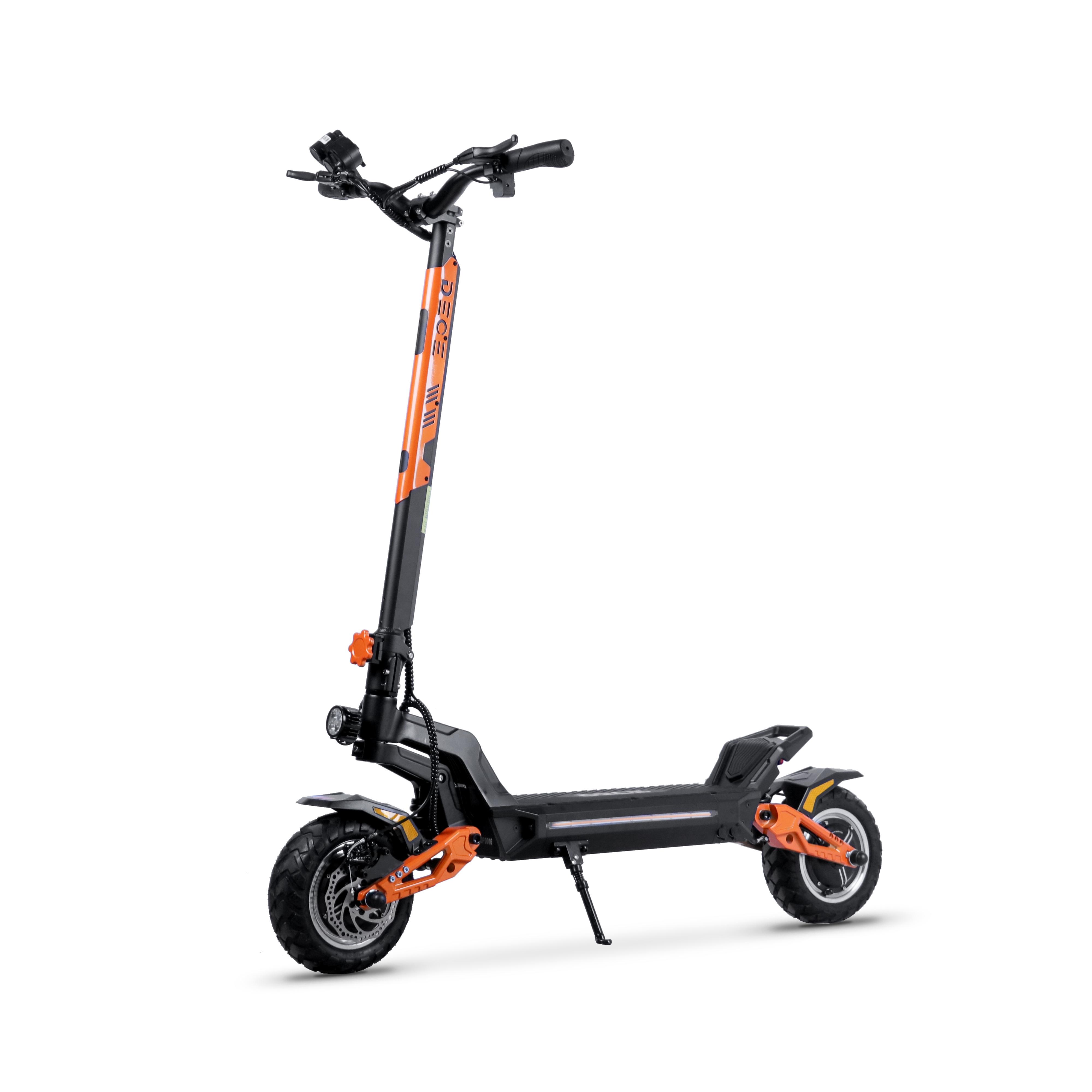 DECE DES20 48V Klappbarer E-Scooter für Erwachsene im Freien, 48V13A Batterie, 1200W Motor City Elektro-Mountainscooter, 10 Zoll Offroad-Elektroroller orange