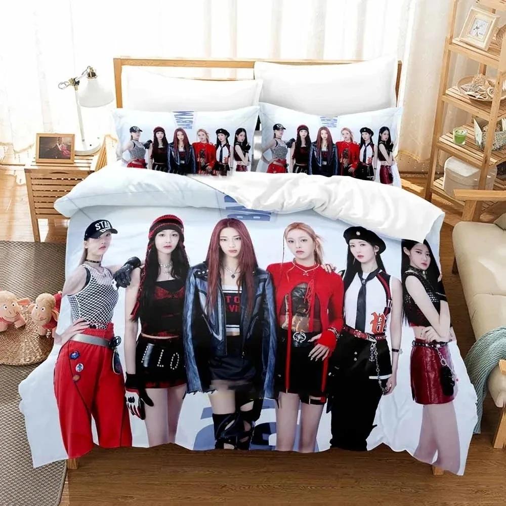 Kpop BABYMONSTER Bequeme Bettdecke Bettbezug Kissenbezug Bettwäsche-Set Kinderzimmer Dekoration Heimtextilien AU Single 140x210cm