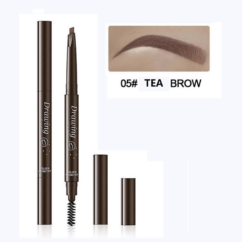 Augenbrauenstift, Make-up-Tönung, natürliche, langlebige Farbe, Tattoo-Augenbraue, wasserfest, Schwarz, Braun 05# Tea Brown
