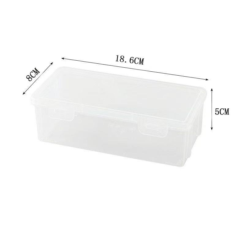 1/2/4 Stück Kunststoff Klare Aufbewahrungsbox, Schreibtisch Stift Bleistift Marker Box, Klapp-Organizer mit Scharnierdeckel, Schulsachen, Büro Aufbewahrungsbox 1PC transparent