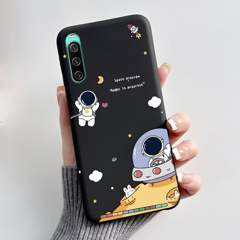 Hülle Für Sony Xperia 10 V / 10 IV Handyhülle Ästhetisch Mode Niedliche Katze Cartoon Schwarz TPU Silikon Weiche Stoßfeste Rückseite Sony Xperia 10 V