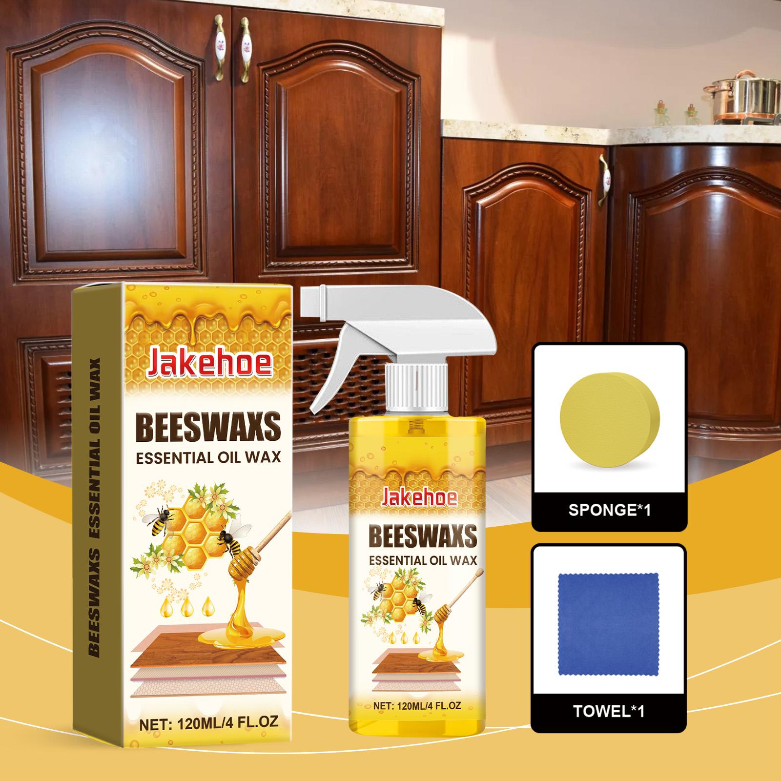 Möbel Massivholz Pflege Bienenwachs Spray – Mehrzweck, Wasserdicht, Abriebfest, Geeignet für Holzböden und Möbel 120ML