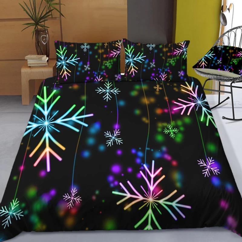 Sterne Bettwäscheset Nachthimmel Mädchen Jungen Bettbezugset Dunkelblau Heimtextilien Galaxie Bettwäsche Männer Frauen Weicher Steppdeckenbezug AU Queen(210x210cm)