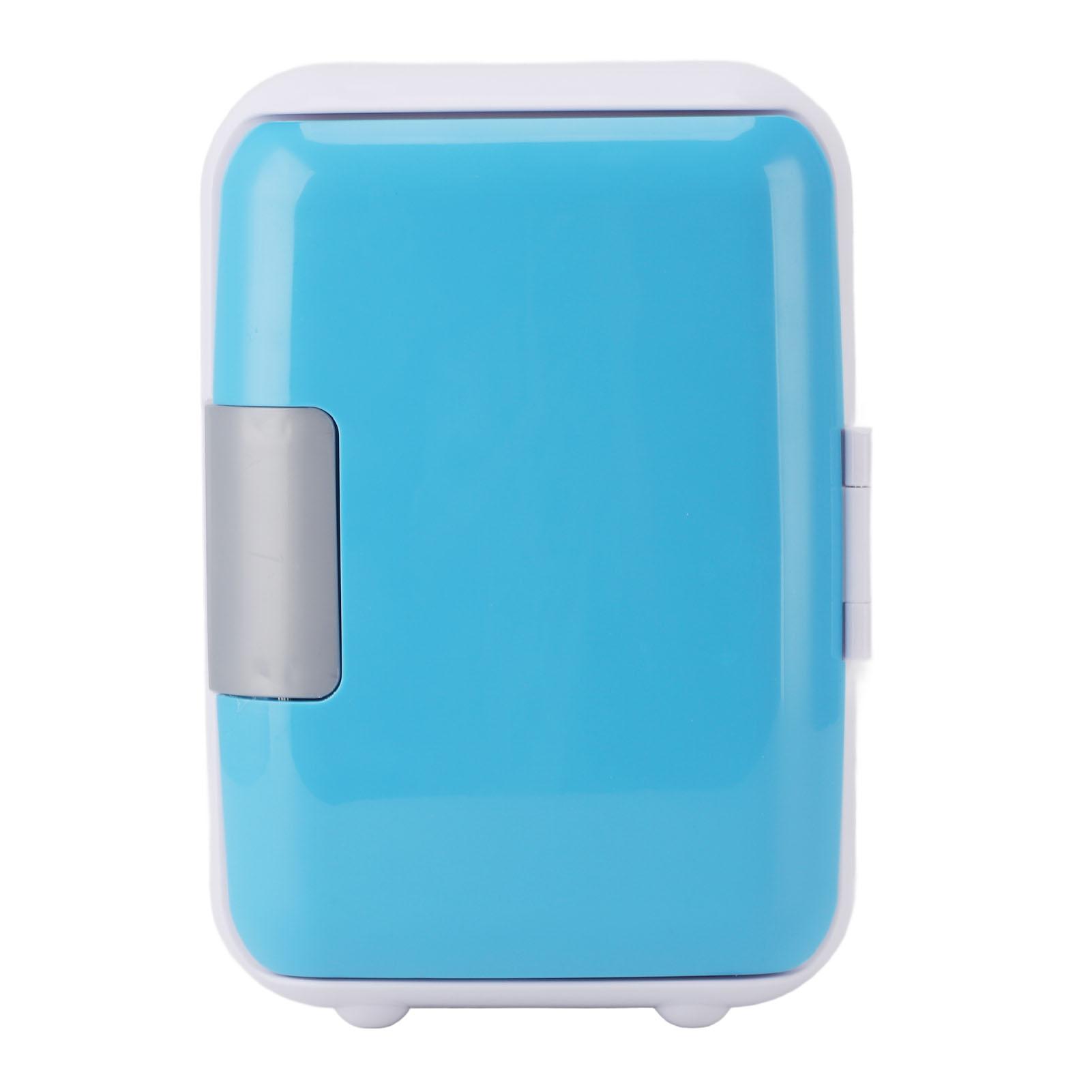 4L Persönlicher Kühlschrank Kühler Blau DC 12V Auto Kompakter Kleiner Kühlschrank für Kosmetik Getränke Obst