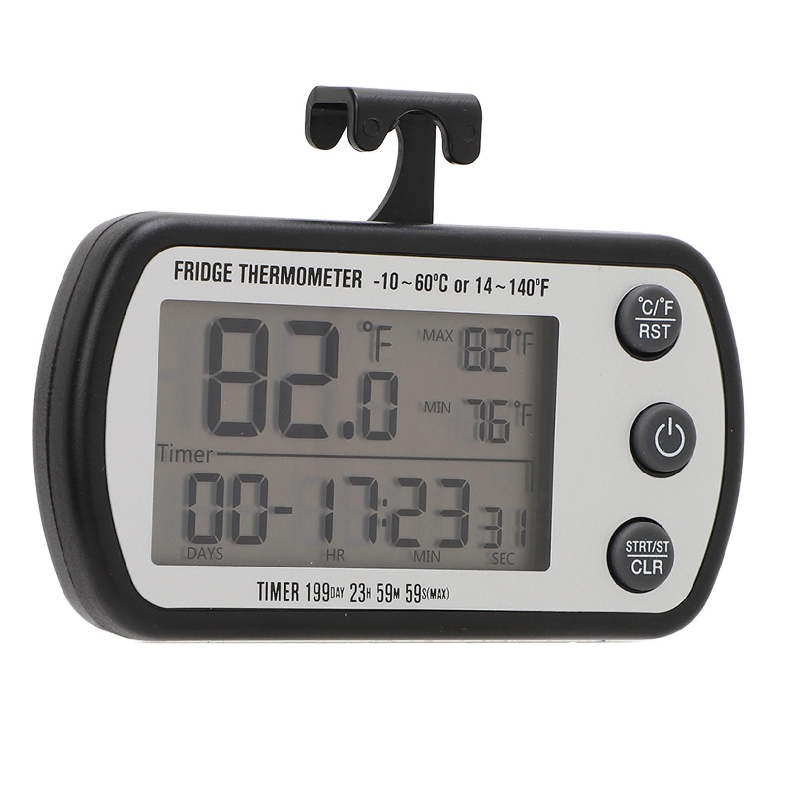 Kühlschrank Kühlschrank Thermometer Magnetische Saugkraft IPX4 Wasserdicht LCD-Anzeige Kühlschrank Tomer