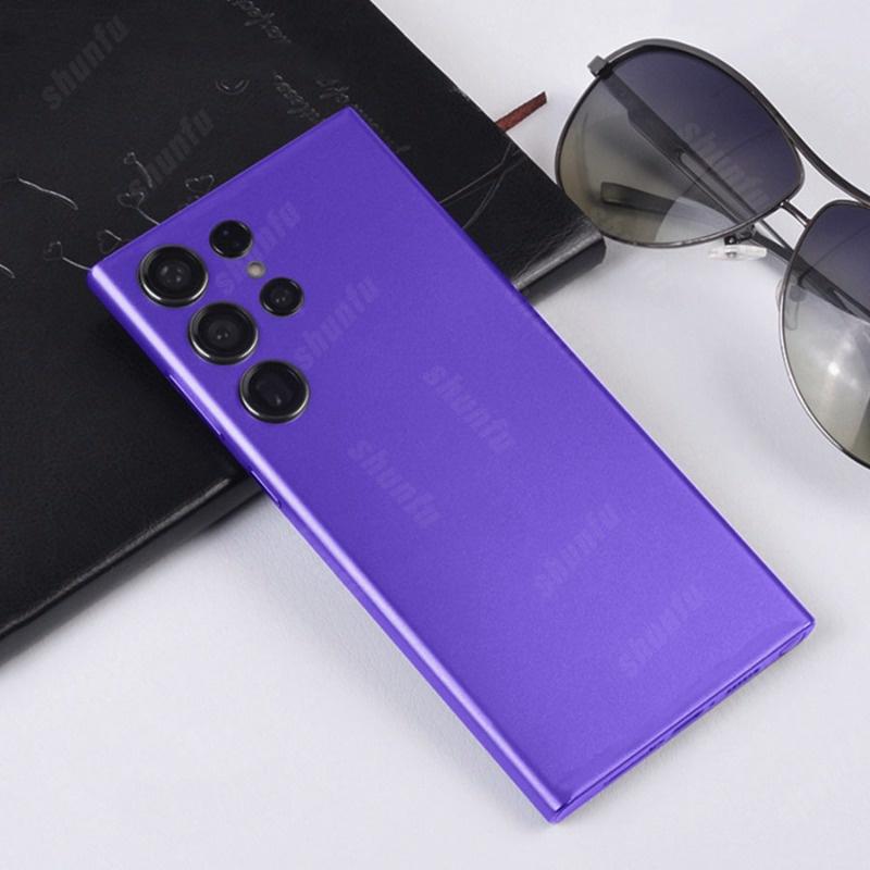 Samsung Galaxy S26 S25 S24 Ultra S24 Plus S24+ Eisoberfläche Bunte Folienfolie Skin Handy Rückbildschirmschutz Aufkleber S24 Ultra violett
