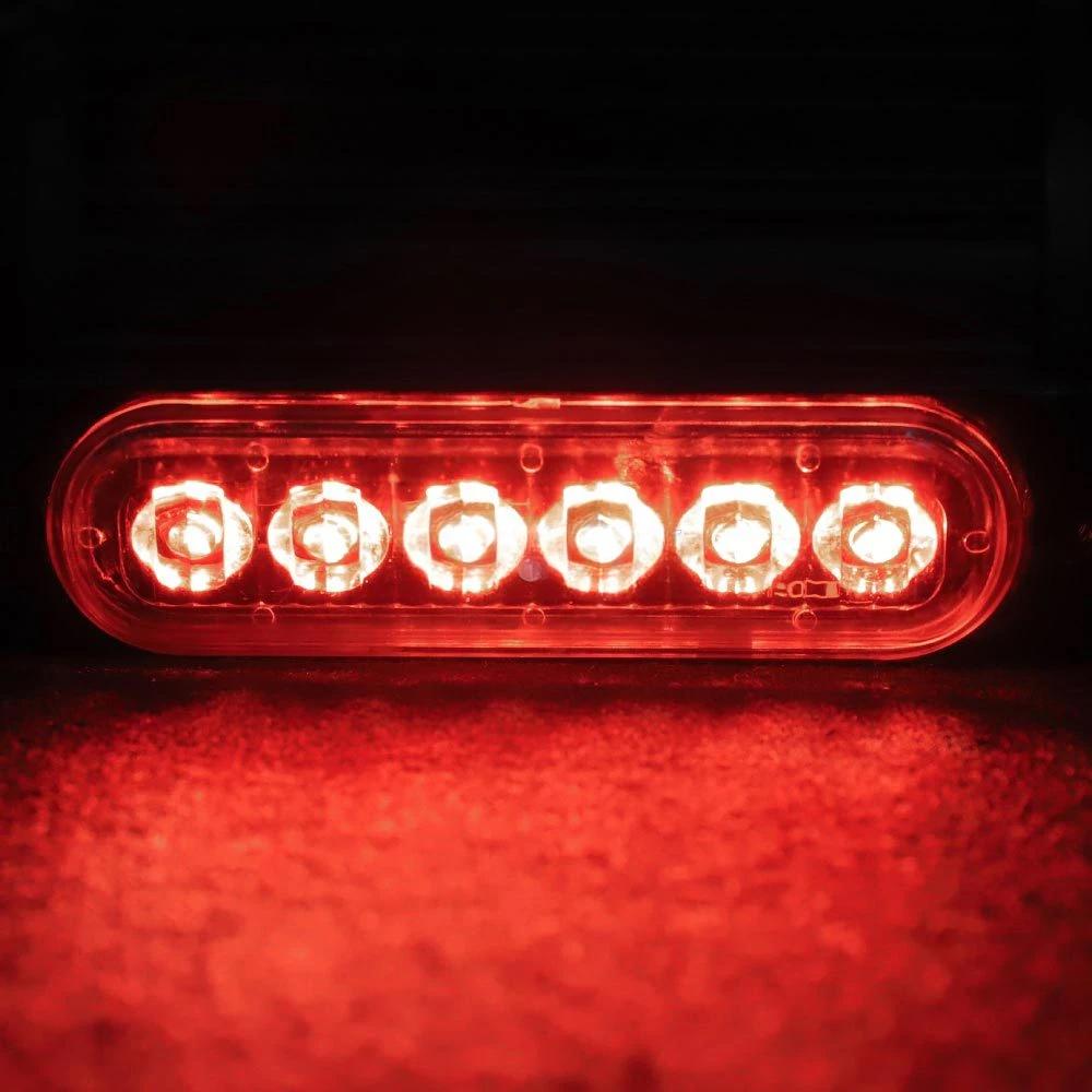 6LED Auto Strobe Warnlicht Grill Blinkende Panne Notlicht Auto LKW Anhänger Leuchtfeuer Lampe LED Wasserdichtes Seitenlicht 2pcs rot
