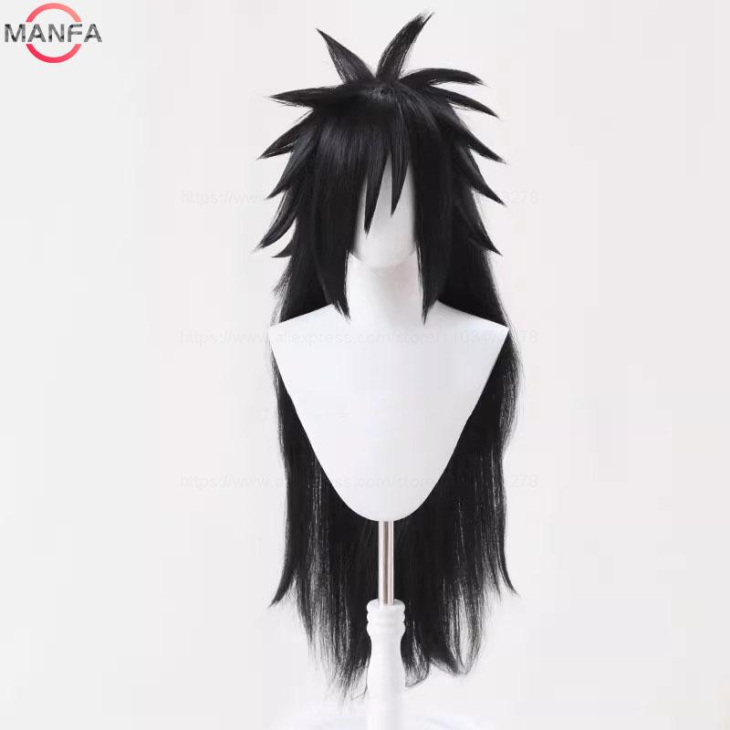 Uchiha Madara Cosplay Perücken Lang Hitzebeständiges Synthetisches Haar Spiel Anime Perücken + Perückenkappe