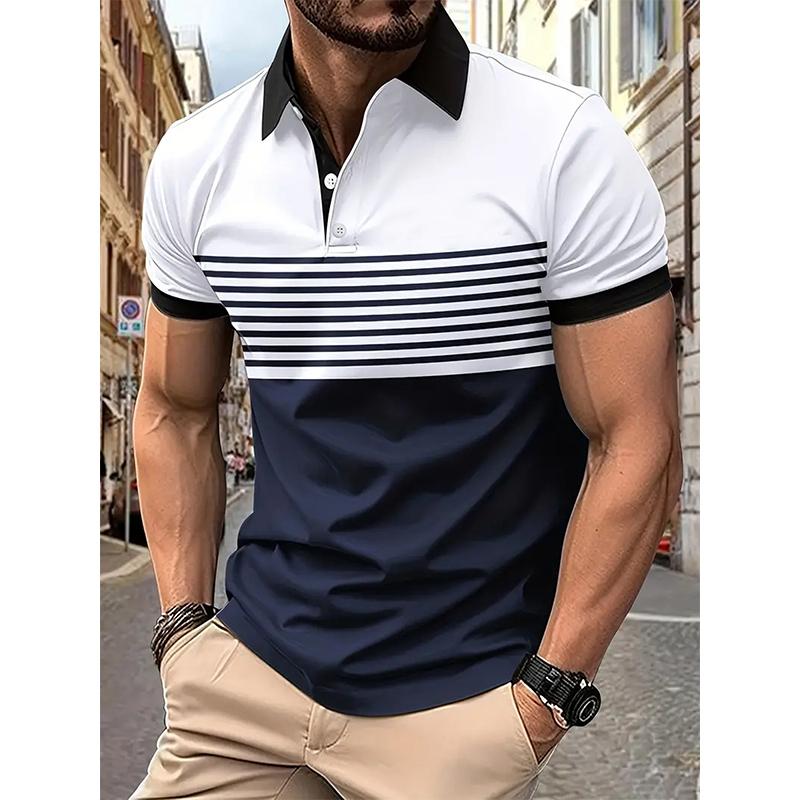 100 % Polyester, kurzärmeliges Poloshirt mit lässigem Revers für Herren, Poloshirt für den Business-Bereich. S weiß