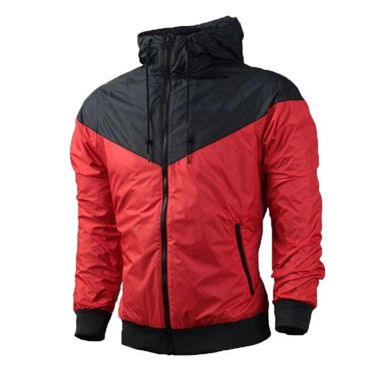 Frühling Herbst Jacke männer Slim Mantel Langarm Sport Mantel Freizeit Zipper Dünne Windjacke S rot
