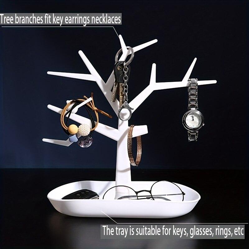 1PC Baum Aufhänger Kreative Halskette Schmuck Halskette Armband Schmuck Display Rack Kreative Ohrringe Ring Lagerung Rack black
