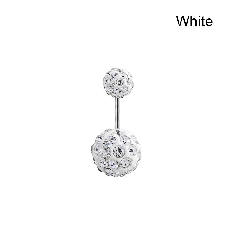 Hübscher Kristall Strass Kugel Bauchnabel Piercing Ring Körperpiercing 2