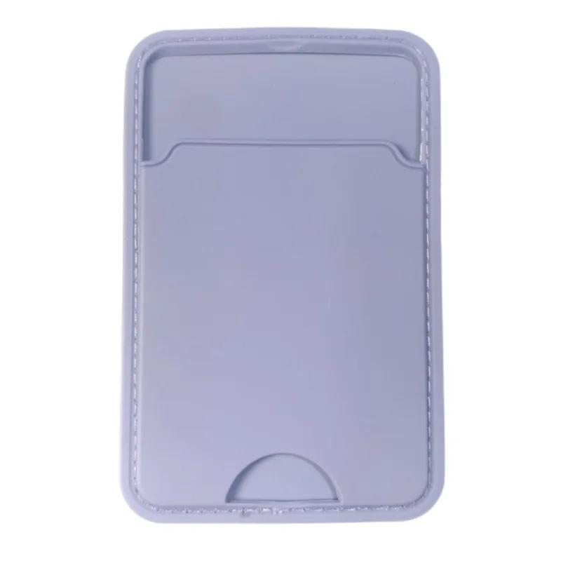 Neue Handy-Geldbörse zum Aufkleben auf Kreditkartenhalter, Handytasche für alle Kartenhalter mit einfarbiger Rückseite, Handy-Kartenhalter, Brieftaschen-Etui violett