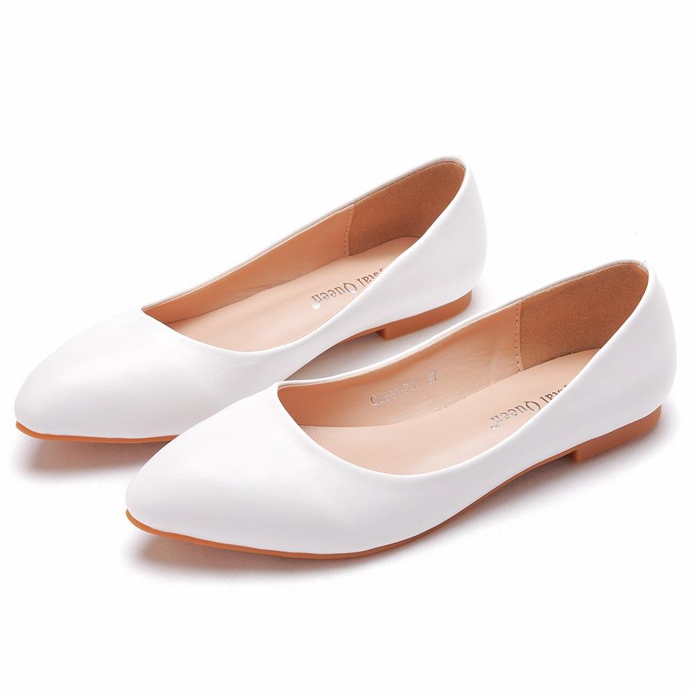 Europäische und amerikanische spitze Ballerinas Europäische und amerikanische spitze Ballerinas Lässige Einzelschuhe Lässige Einzelschuhe 40-43 Weiße Schuhe 43 beige