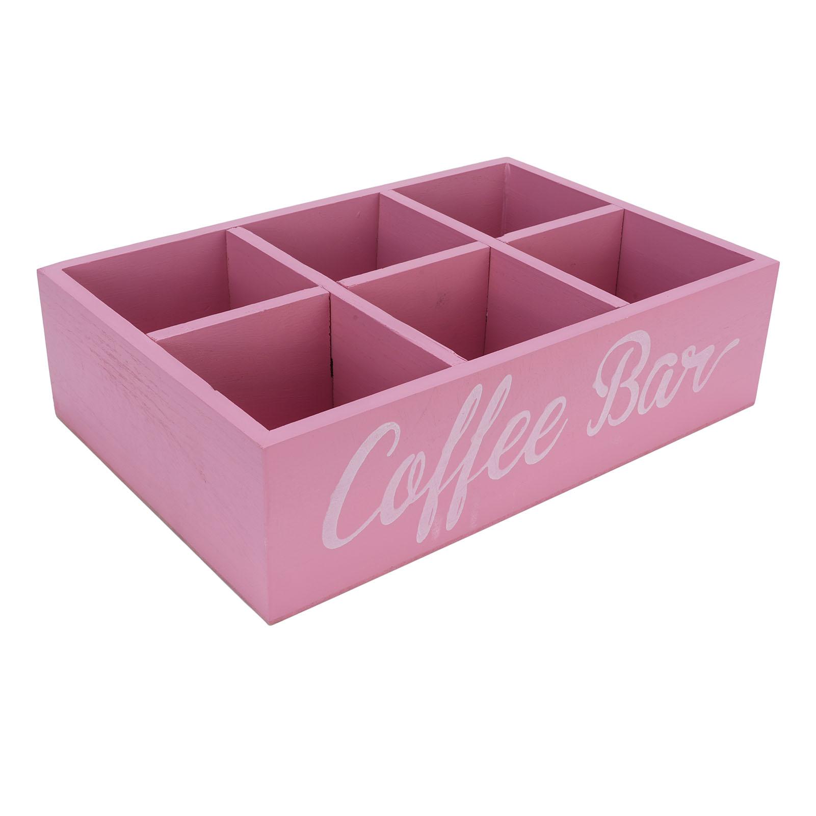 Kaffee-Station Organizer Holz Kaffee-Bar Zubehör Organizer für Theke Kaffeepads Halter Aufbewahrungsbox Teebeutel