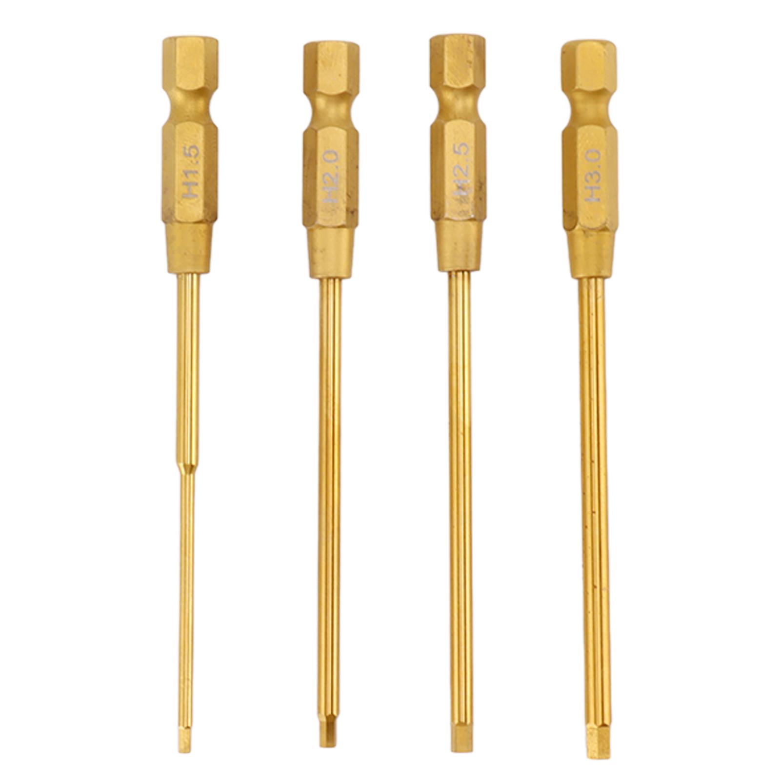 4 Stück 4 in 1 Sechskant-Schraubendreher-Set Hochgeschwindigkeitsstahl Sechskant-Schraubendreher für RC-Auto Hubschrauber Drohne Boot