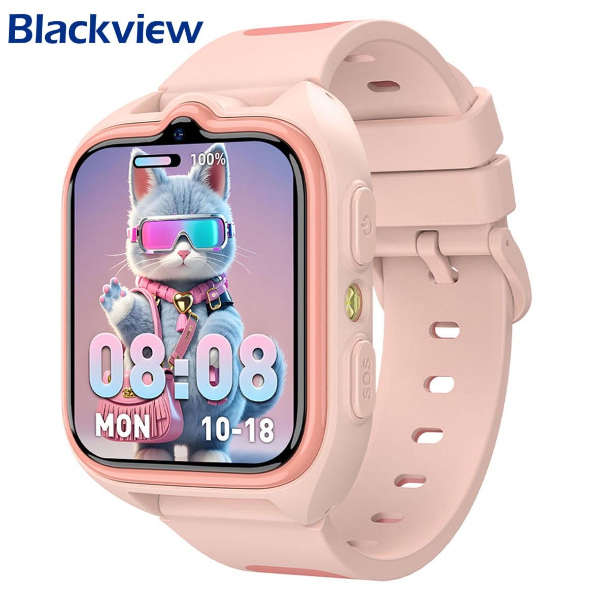 Blackview Z30 Kinder Smartwatch, 4G GPS Tracker, HD Videoanruf, 800mAh Akku, IP68 Wasserdicht rosa