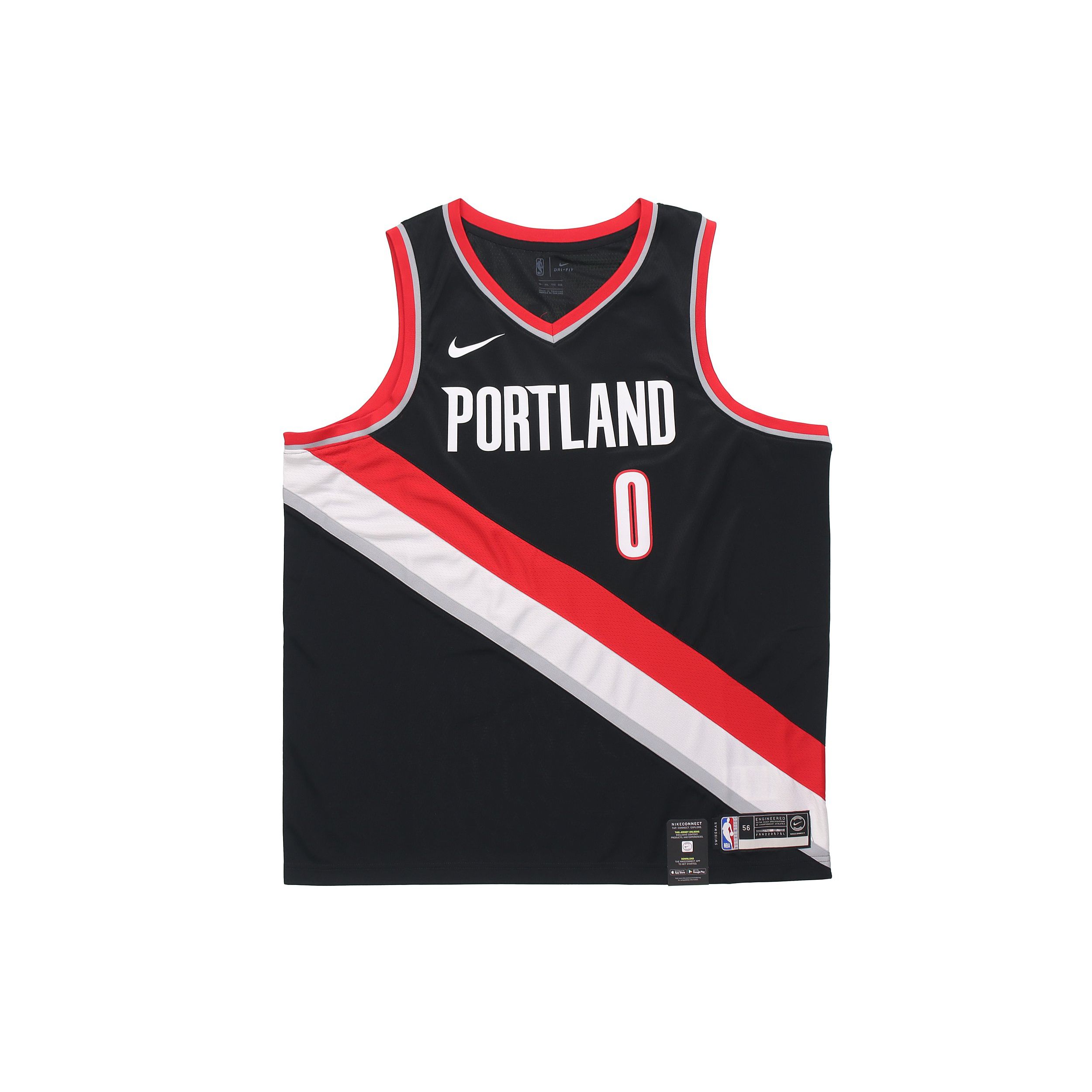 Nike NBA Damian Lillard Icon Edition Swingman Trikot - Portland Trail Blazers Herren Trikot Schwarz 864505-010 3XL