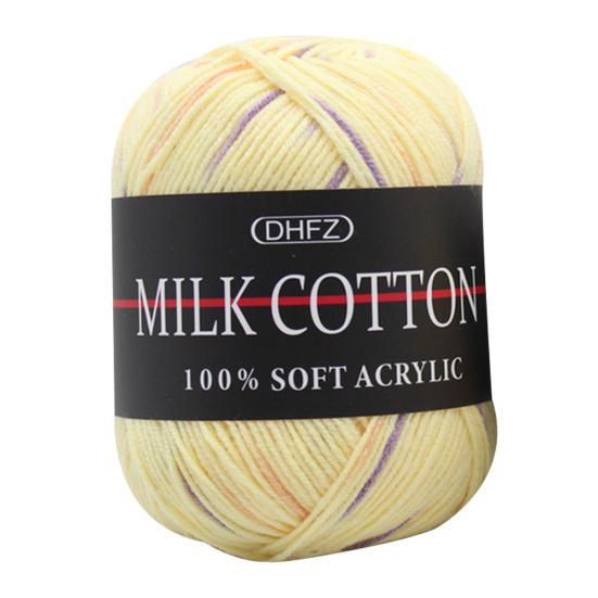 3 Stränge Bunte Baumwolle Häkeln Stricken Babykleidung Puppenpullover Wollgarn 21