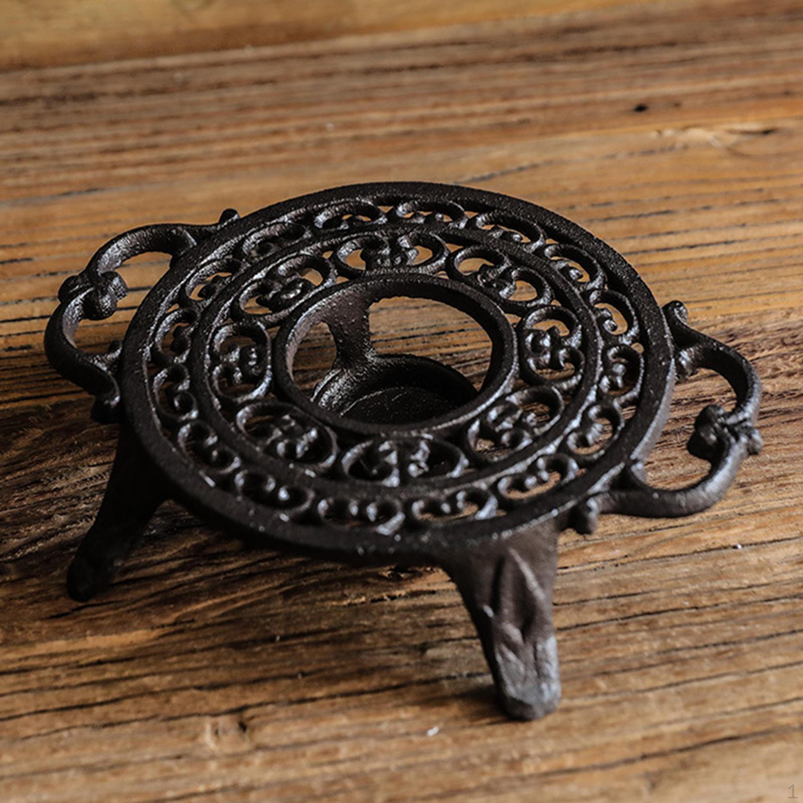 Gusseisen Teekanne Wärmer Topf Rostfrei Wasserkocher Heizung Halter Basis Anmutige Teller Tassen Heizung für Party Round with Handle