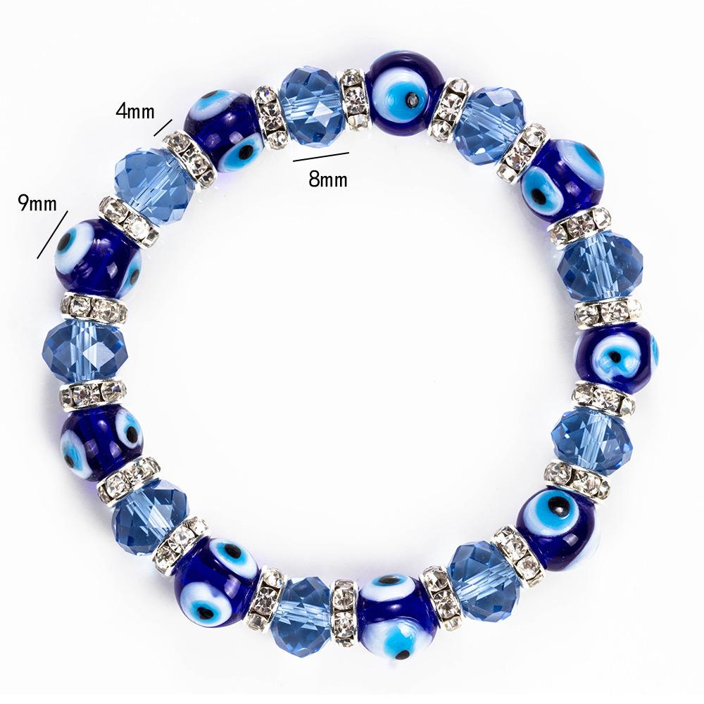 Glücksauge Glasperlen Armband Kristall Böser Blick Armband Für Frauen Männer Armband Modeschmuck Einstellbar