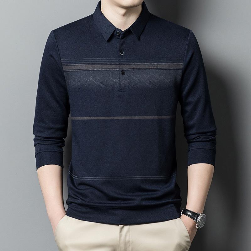 Langarm-T-Shirt Herren POLO-Shirt Dünnes Einzeltrage-Oberteil Frühling und Herbst Unterziehshirt Neues T-Shirt Herren-T-Shirt XXXXL