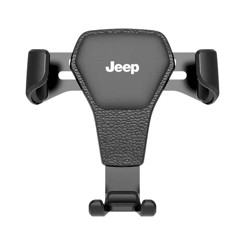 Schwerkraft Auto Emblem Handyhalterung Halterung Luftclip Halterung Ständer Zubehör Für Jeep Big Wrangler Grand Cherokee New Energy Gladiator SRT Wrangler schwarz