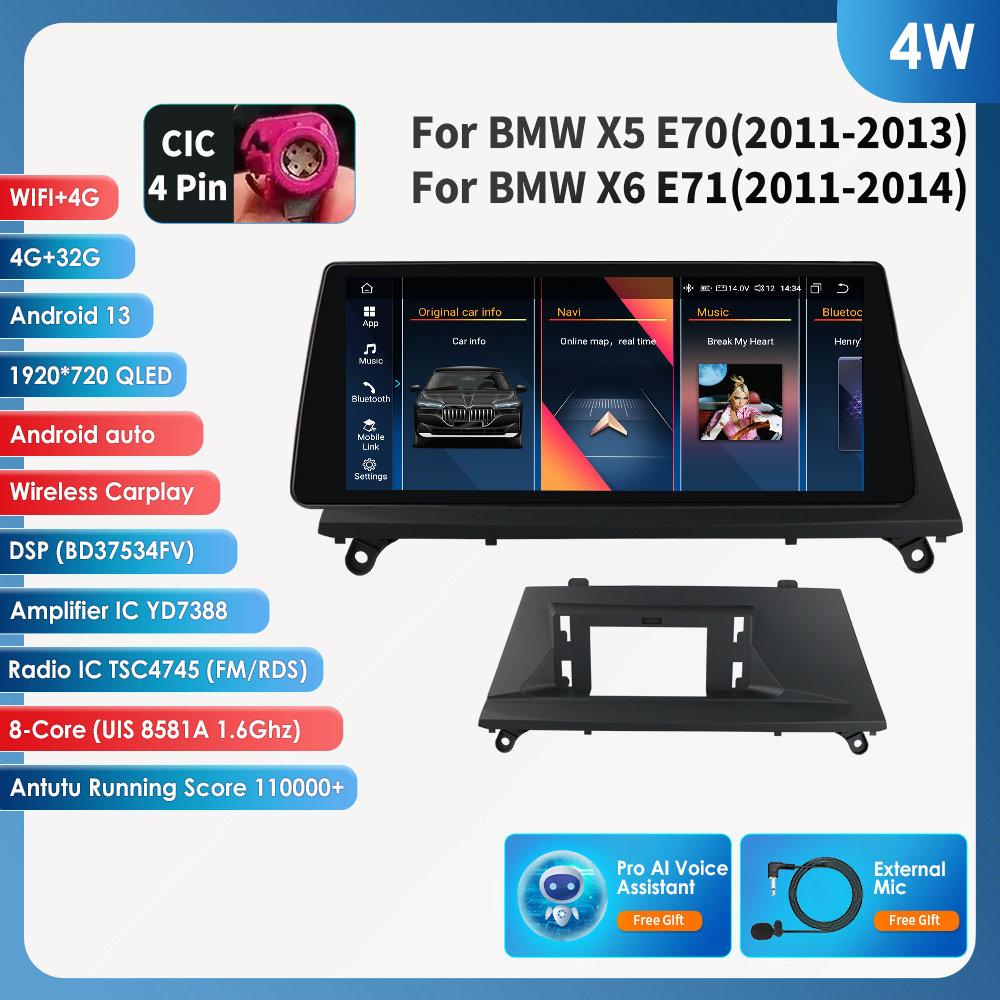 Ossuret 10.25 Carplay Android 13 Autoradio für BMW X5 E70 X6 E71 CCC CIC Auto intelligente Systeme Radio GPS Navi Stereo DSP SWC Bluetooth Head Unit 4W 4G 32G AI
