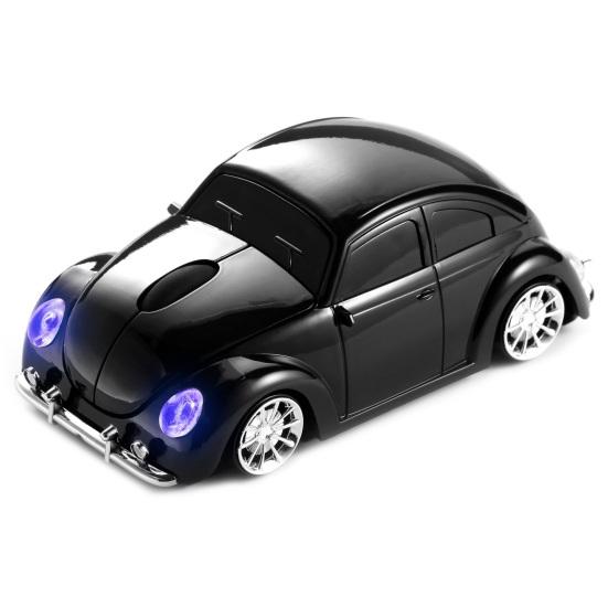 Cartoon Mini Auto Drahtlose Maus Ergonomie Gemütlicher Griff 1000 DPI Plug-Play Stumm Optische Maus Batteriebetriebene Laptop Tablet Maus Computer Zubehör schwarz