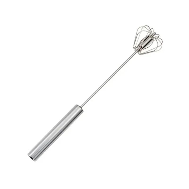 Edelstahl Eierschläger Hand Push Rotary Schneebesen Mixer Rührbesen Sahne Mixer Schnelles Rühren Praktische Küchenwerkzeuge Bäckerei Kuchen