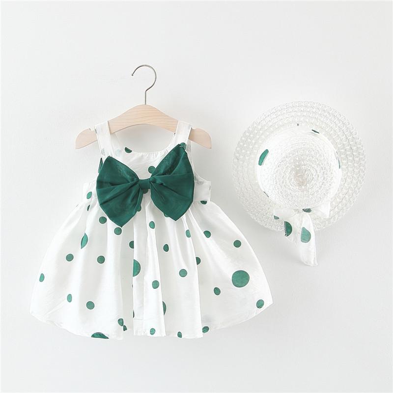 37 farben Sommer Kleidung Baby Mädchen Strand Kleider Lässige Mode Druck Nette Schleife Blume Prinzessin Kleid Neugeborenen Kleidung Set 12-24m