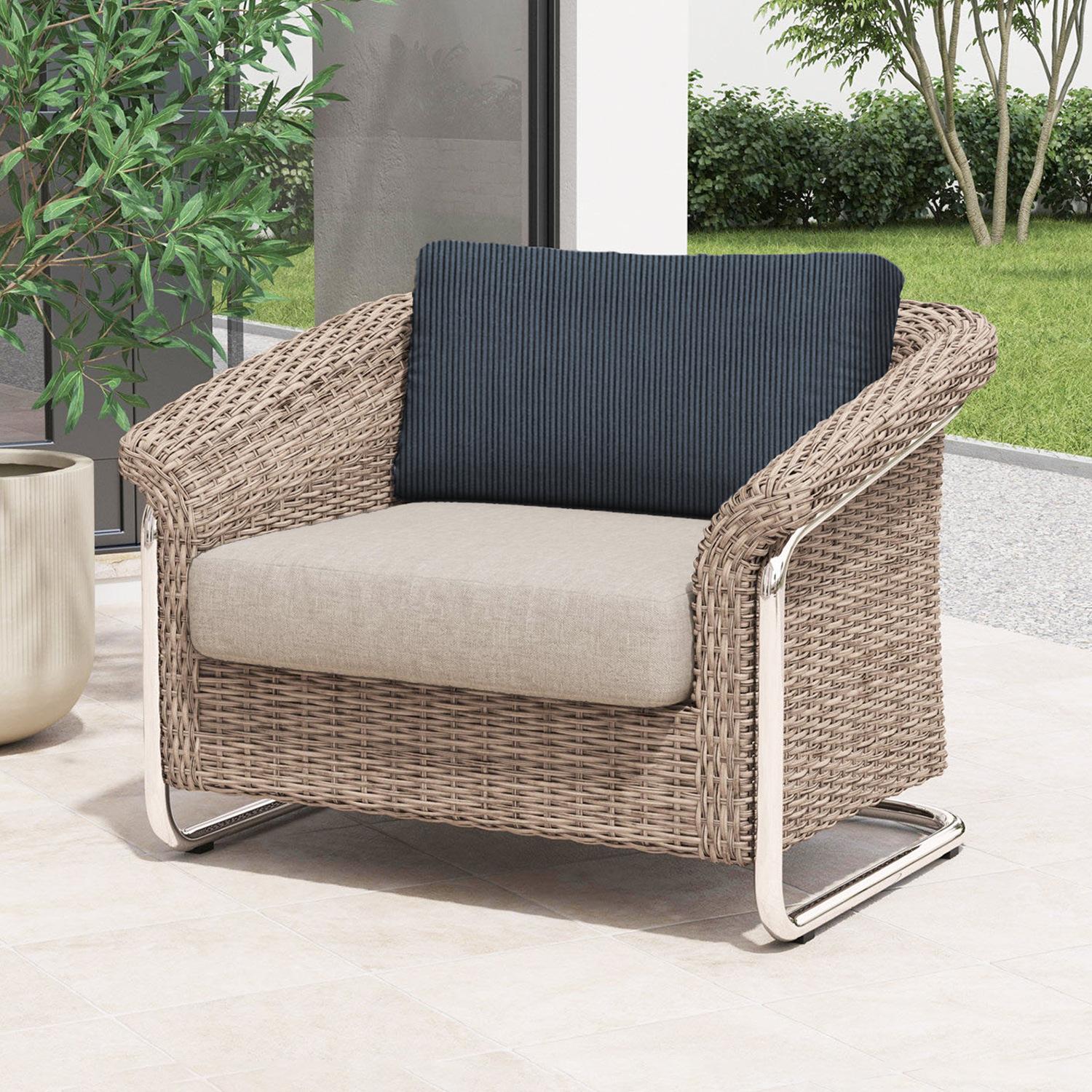 Outdoor Sitzkissenbezug Elastisch Terrassenkissen Sofaschutz Garten Terrasse Villa Möbel Sofabezüge Neu Back cover 1PC