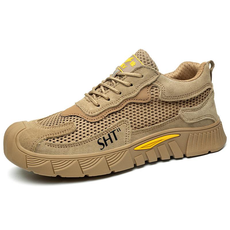 Arbeitsschuhe Herren Leichte, Atmungsaktive Und Verschleißfeste Arbeitsschuhe, Sicherheitsschutzschuhe Mit Stahlsackkopf 43