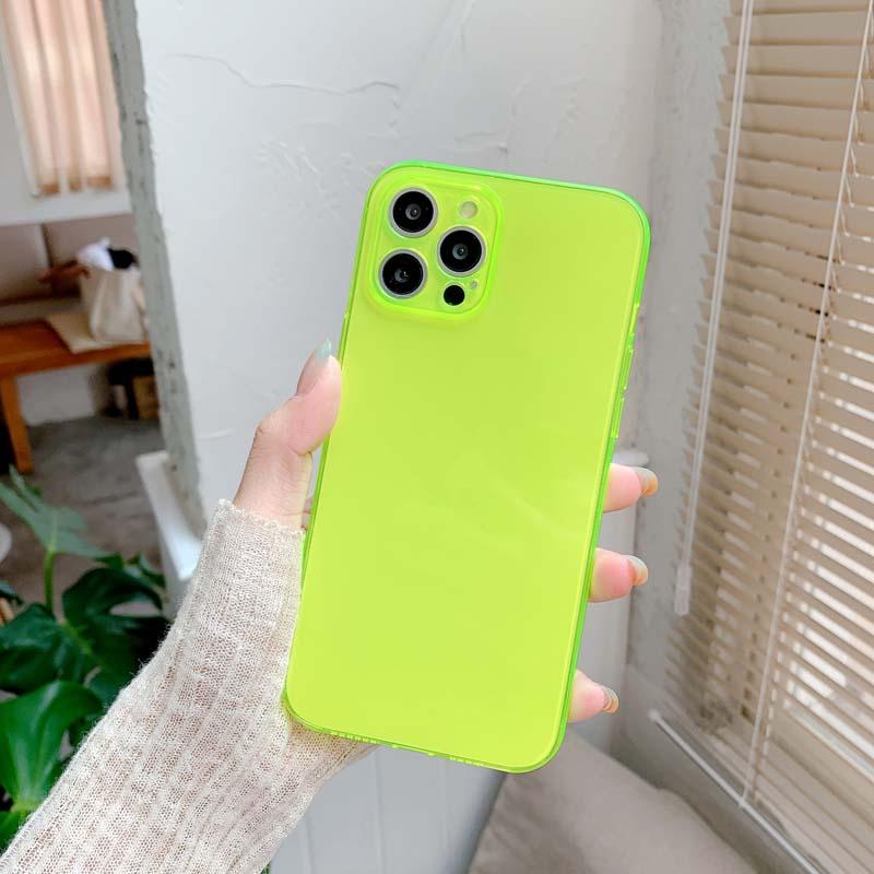 Luxuriöse, ultradünne, fluoreszierende Bonbonfarbene, weiche Telefonhülle für iPhone 16 15 14 Pro Max 13 12 PRO 15 11 Pro Max Mini Xs XR 7 8 Plus iPhone 14 Pro Max